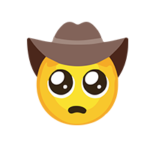 Pleading Face Cowboy Emoji - Free Twitch Emotes