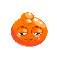 Orange Cry Emoji